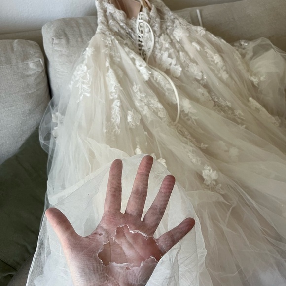 Elysee Aurora Off the Shoulder Wedding Dress - Picture 7 of 8